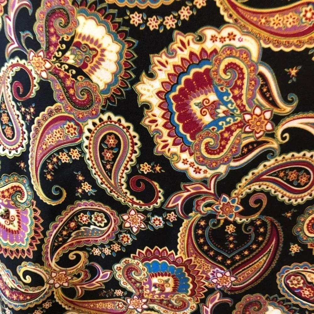 Navy Triangle Paisley Reversible Shawl